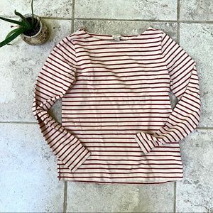 J. Crew red and white striped long sleeve